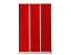 Garderobenspind | HxBxT 180 x 118,5 x 50 cm | Zylinderschloss | Grau
